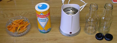 Utensilien zur Chili-Pulver Herstellung